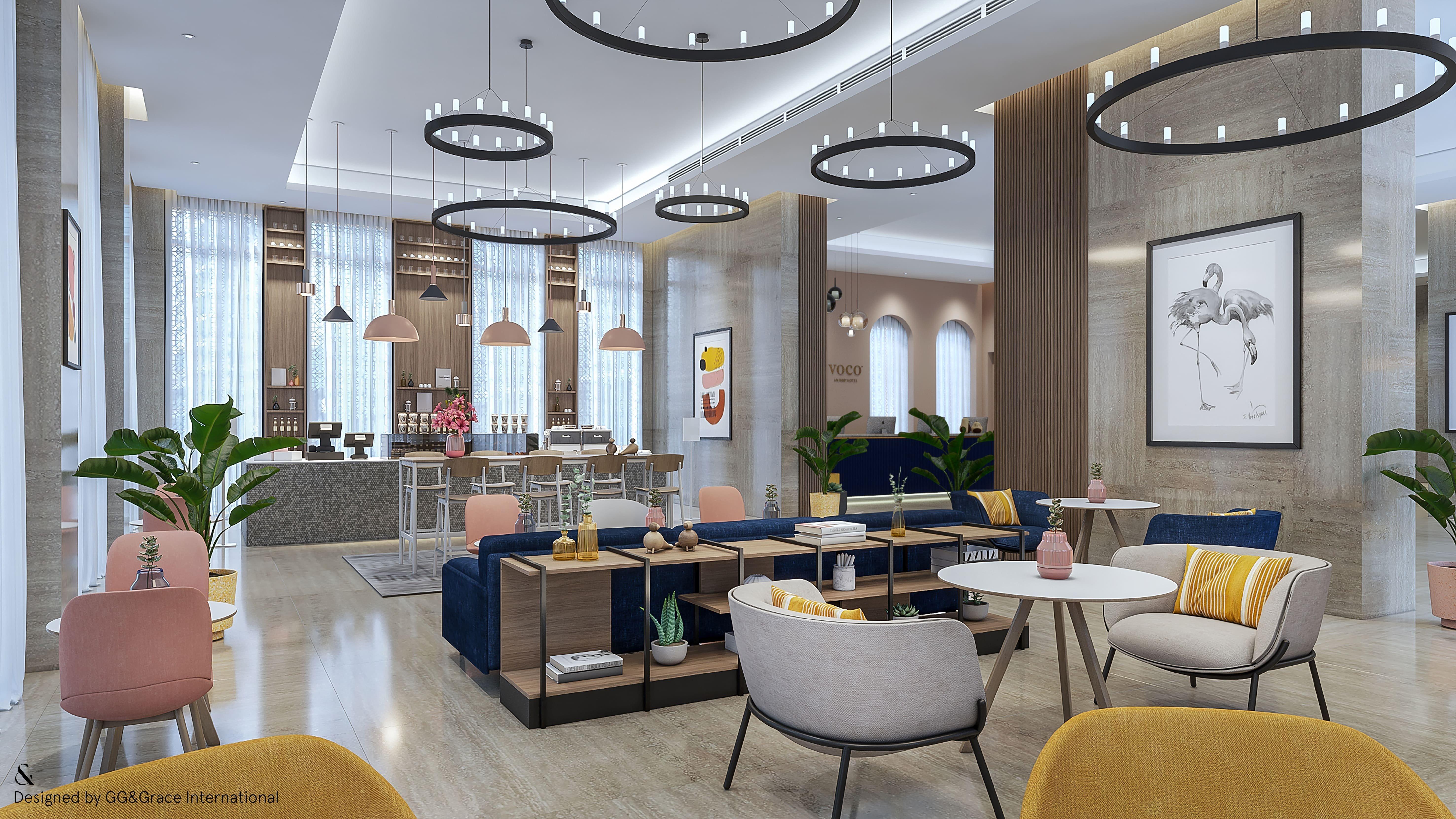 Voco Doha West Bay Suites By Ihg Exterior foto The interior of the lounge