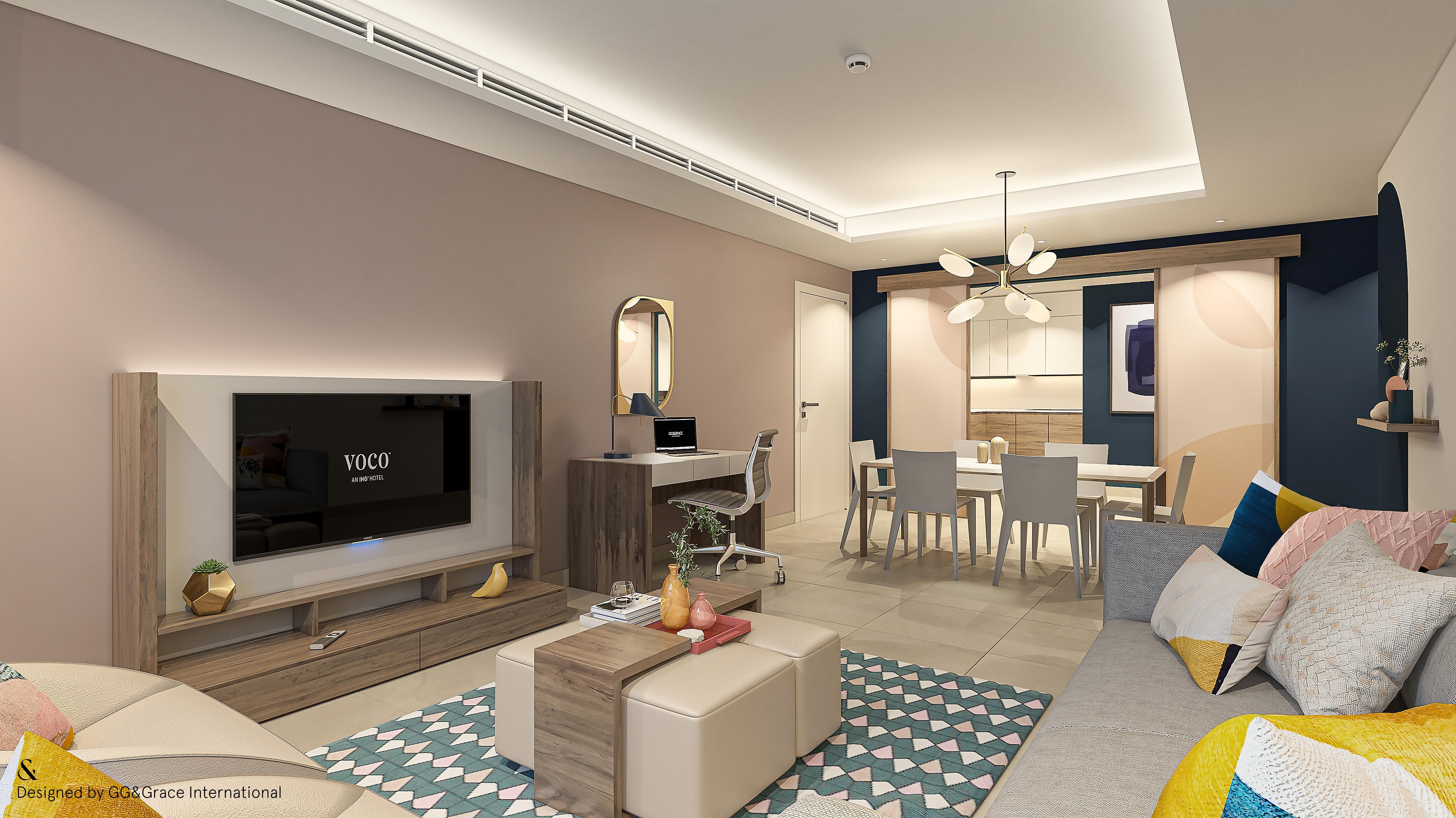Voco Doha West Bay Suites By Ihg Exterior foto 3D Interior Rendering